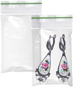 Pack 1000 Greenline Zipper Bags 3 x 4. Seal Top Polyethylene Bags 3x4; Thickness 2 Mil. Resealable Plastic Bags for Packing and Storing. Recyclable St