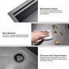 30&quot; L X 21&quot; W Farmhouse Kitchen Sink -Matte Black Stainless Steel 30 in.Single Bowl Farmhouse Apron Workstation Kitchen Sink with Accessory