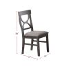 Dasher 6 Piece Wood Dining Set; Grey