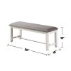 Carrol 6 Piece Wood Dining Set; White and Grey