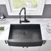 30&quot; L X 21&quot; W Farmhouse Kitchen Sink -Matte Black Stainless Steel 30 in.Single Bowl Farmhouse Apron Workstation Kitchen Sink with Accessory