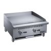2-Burner Commercial  Griddle in Stainless Steel  with 4  legs