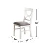 Carrol 6 Piece Wood Dining Set; White and Grey