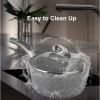 Small Household Pan Pot Durable Lightweight With Glass Cover Lid